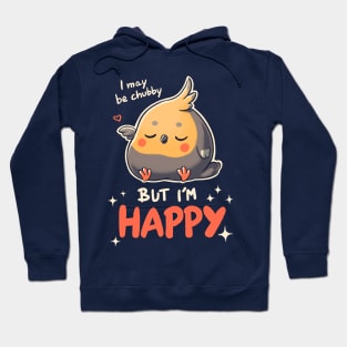 Happy Cockatiel // Chubby, Body Positive, Parrot Hoodie